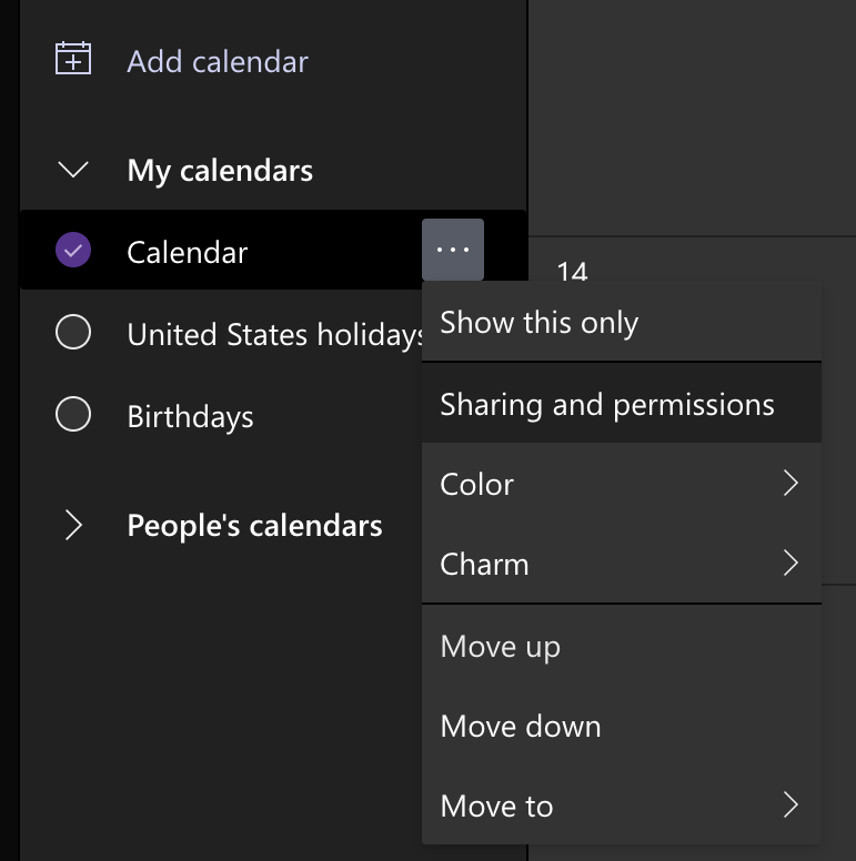 Sharing Your Calendar On Outlook Online APS Service Support Center (2847)